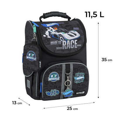 Портфель Kite Education 501 Hot Wheels (HW25-501S)