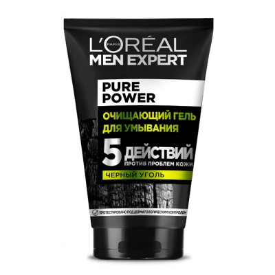 Гель для вмивання L&#039;Oreal Paris Men Expert Pure Power 100 мл (3600523708093)