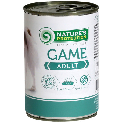 Консерви для собак Nature&#039;s Protection Adult Game 400 г (KIK45093)
