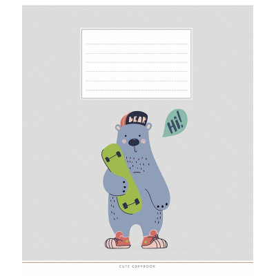 Зошит Школярик Cute copybook 12 аркушів лінія (012-3212L)