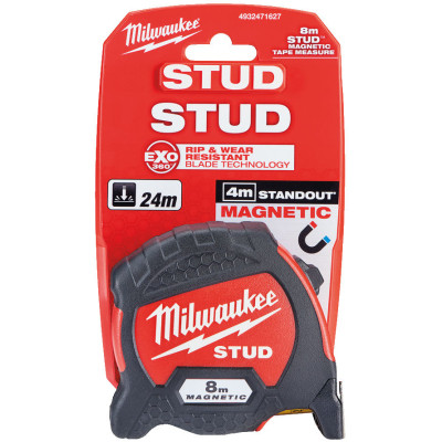 Рулетка Milwaukee магнітна STUD, 8м 33мм (4932471627)