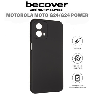 Чохол до мобільного телефона BeCover Motorola Moto G24/G24 Power Black (710718)