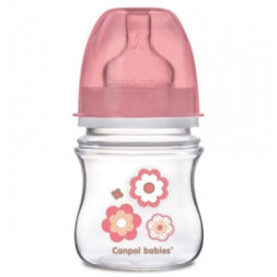 Пляшечка для годування Canpol babies Newborn baby, 120 мл, рожева (35/216_pin)
