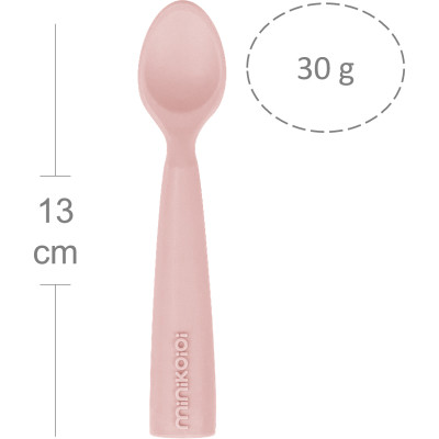 Набір дитячого посуду MinikOiOi Scooper - Pinky Pink ложка силіконова (101140002)