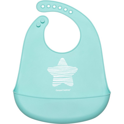 Слинявчик Canpol babies Pastel силіконовий з кишенькою блакитний (74/024_blu)
