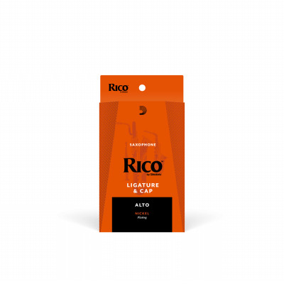 Лігатура для саксофонів D&#039;Addario Rico Ligature &amp; Cap For Alto Sax Nickel-Plated (RAS1N)