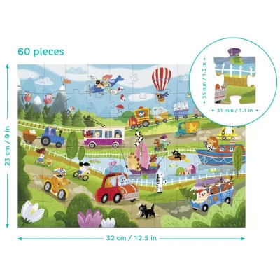 Пазл DoDo Віммельпазл Диво-транспорт, 60 елементів (300561)
