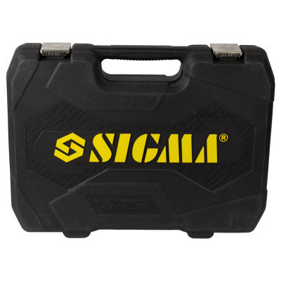 Набір інструментів Sigma насадок торцевих та біт 1/4&quot;, 1/2&quot; 72шт CrV mid (6003741)