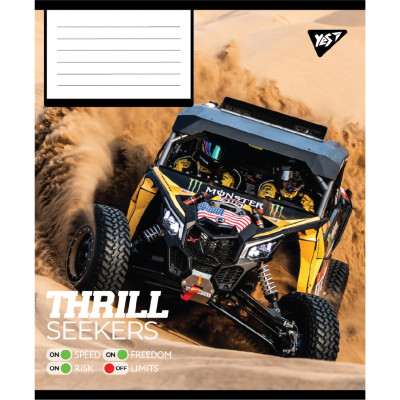 Зошит Yes Thrill Seekers А5 60 аркушів клітинка (767789)