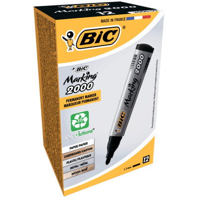 Маркер Bic перманентний, чорний (bc8209153)
