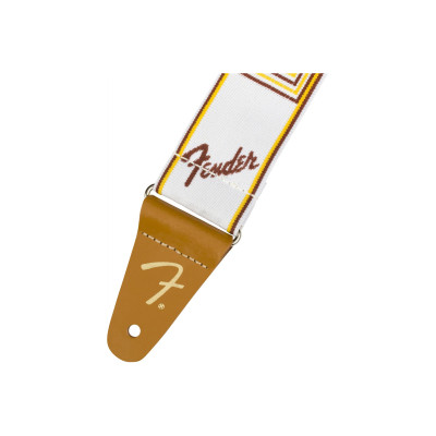 Ремінь для гітари Fender Strap 2&quot; Weighless Monogrammed White/Brown/Yellow (230247)