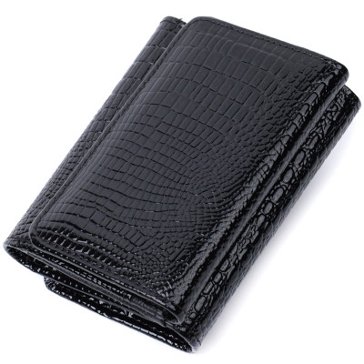 Гаманець ST Leather З натуральної шкіри Чорний (22732)