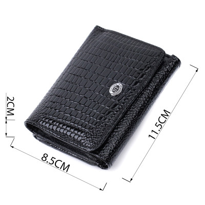 Гаманець ST Leather З натуральної шкіри Чорний (22732)