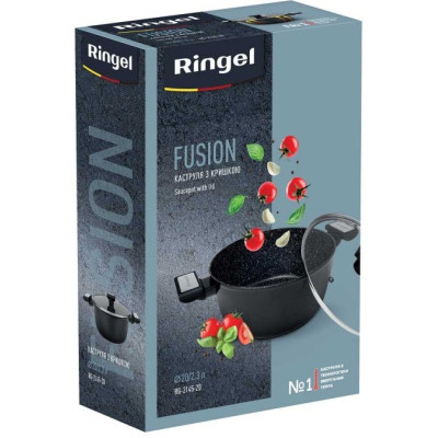 Каструля Ringel Fusion Black 2.3 л із кришкою (RG-2145-20)
