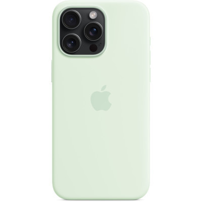 Чохол до мобільного телефона Apple iPhone 15 Pro Max Silicone Case with MagSafe - Soft Mint,Model A3126 (MWNQ3ZM/A)