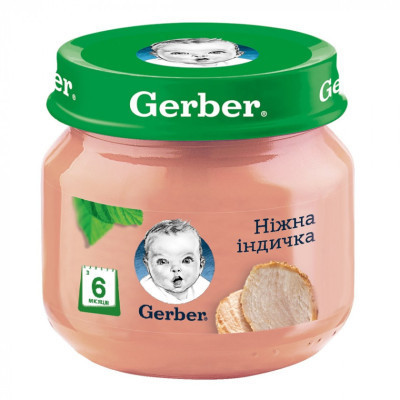 Дитяче пюре Gerber Ніжна індичка, 80 г (7613033644962)