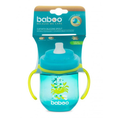 Поїльник-непроливайка Baboo із силіконовим носиком Marine 200 мл Бірюзова (90600)