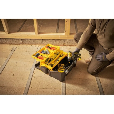 Ящик для інструментів Stanley ESSENTIAL Cantilever, 19&quot;, 490х290х250 мм, з металевими зам (STST83397-1)