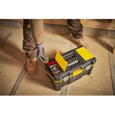 Ящик для інструментів Stanley ESSENTIAL Cantilever, 19&quot;, 490х290х250 мм, з металевими зам (STST83397-1)