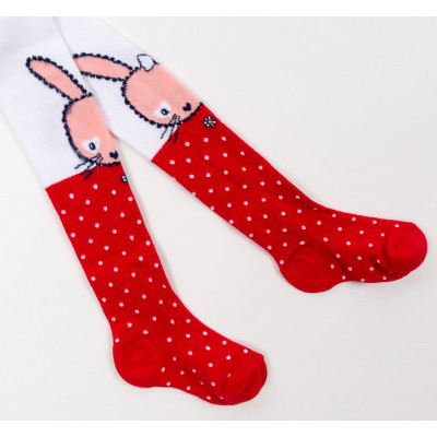 Колготки дитячі BNM із зайчиком (M0C0301-1265-86G-red)