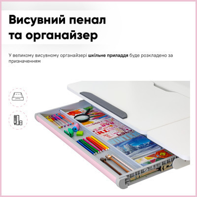 Парта з кріслом ErgoKids TH-330 W/PN + Y-208 KP