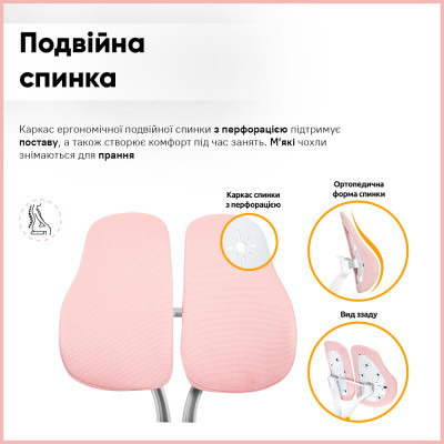 Парта з кріслом ErgoKids TH-330 W/PN + Y-208 KP