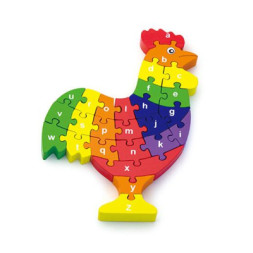 Пазл Viga Toys дерев'яний Півник по літерах (55244N)