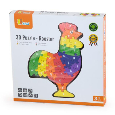 Пазл Viga Toys дерев&#039;яний Півник по літерах (55244N)