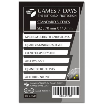 Протектор для карт Games7Days 70 х 110 мм, Magnum Ultra-Fit, 100 шт (STANDART) (GSD-017011)