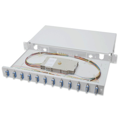 Патч-панель 1U 19&quot;, 12xSC Duplex, OS2, зібрана Digitus (DN-96321/9)
