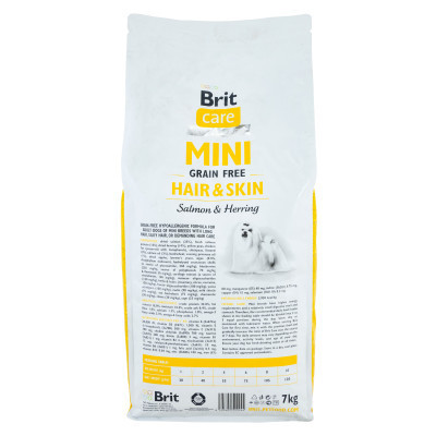 Сухий корм для собак Brit Care GF Mini Hair &amp; Skin 7 кг (8595602520244)