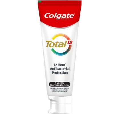 Зубна паста Colgate Total Charcoal &amp; Clean Антибактеріальна з активованим вугіллям 75 мл (6920354829406)