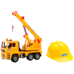 Спецтехніка Bruder Автокран Man Tga та жовтий шолом (01973)