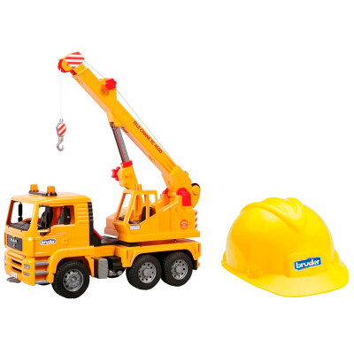 Спецтехніка Bruder Автокран Man Tga та жовтий шолом (01973)