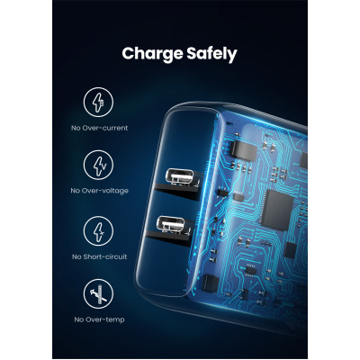 Зарядное устройство Ugreen 2xUSB 40W PD (2xType-C) PD CD243 White (10343)