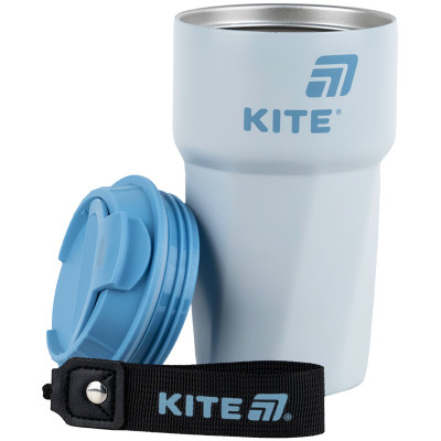 Термокружка Kite 450 мл сіро-блакитна (K25-1220-2)