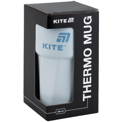 Термокружка Kite 450 мл сіро-блакитна (K25-1220-2)