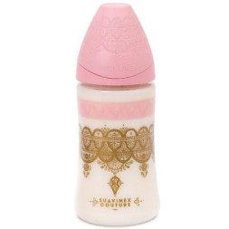 Пляшечка для годування Suavinex Couture 270 мл рожева (304163)