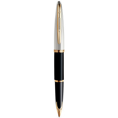 Ручка пір&#039;яна Waterman CARENE Deluxe Black/silver  FP F (11 200)