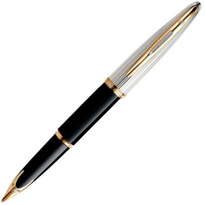 Ручка пір&#039;яна Waterman CARENE Deluxe Black/silver  FP F (11 200)