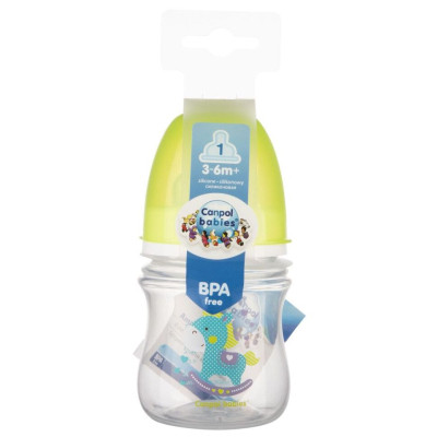 Пляшечка для годування Canpol babies Easystart Кольорові звірята 120 мл Бірюзова (35/205)
