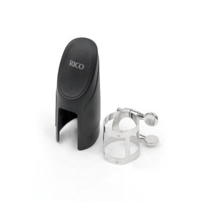 Лигатура для саксофонов D&#039;Addario Rico Ligature &amp; Cap For Soprano Sax Nickel-Plated (RSS1N)