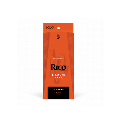 Лигатура для саксофонов D&#039;Addario Rico Ligature &amp; Cap For Soprano Sax Nickel-Plated (RSS1N)