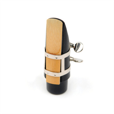 Лигатура для саксофонов D&#039;Addario Rico Ligature &amp; Cap For Soprano Sax Nickel-Plated (RSS1N)