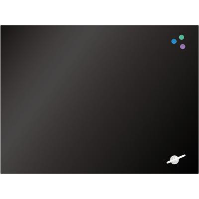 Офісна дошка Axent скляна магнітно-маркерна 90x120 см, чорна (9616-01-А)