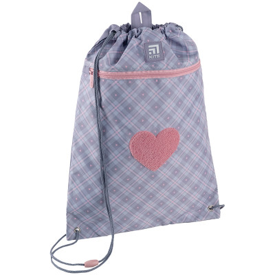 Сумка для взуття Kite Fluffy Heart Сіра (K24-601M-23)