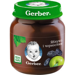 Дитяче пюре Gerber Яблуко, чорнослив 130 г (1227231)
