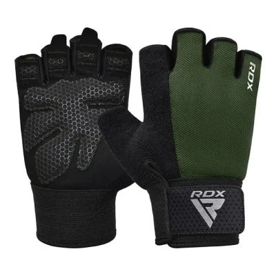 Рукавички для фітнесу RDX W1 Half Army Green Plus L (WGA-W1HA-L+)