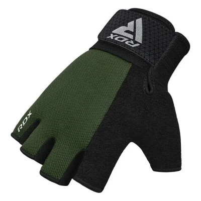 Рукавички для фітнесу RDX W1 Half Army Green Plus L (WGA-W1HA-L+)