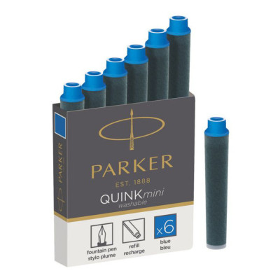 Чорнило для пір&#039;яних ручок Parker Картриджі Quink Mini /6шт синій (11 510BLU)